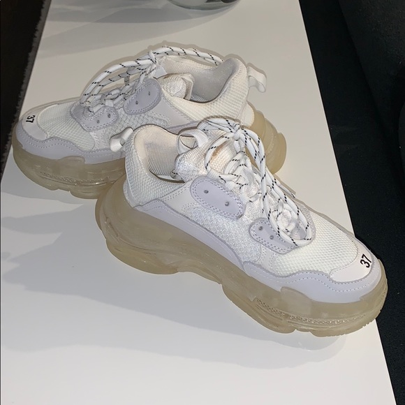 Shoes - Chunky platform white sneakers